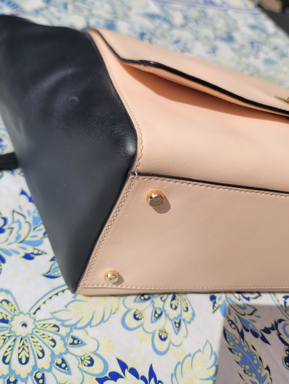 Kate Spade Magnolia Way Large Leather Colorblock Satchel With Strap - Picture 8 of 16